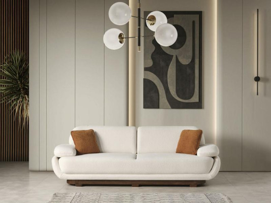 Wohnzimmer Sofa 3 Sitzer Design Textil Einrichtung Dreisitzer Sofa Couch Weiß
