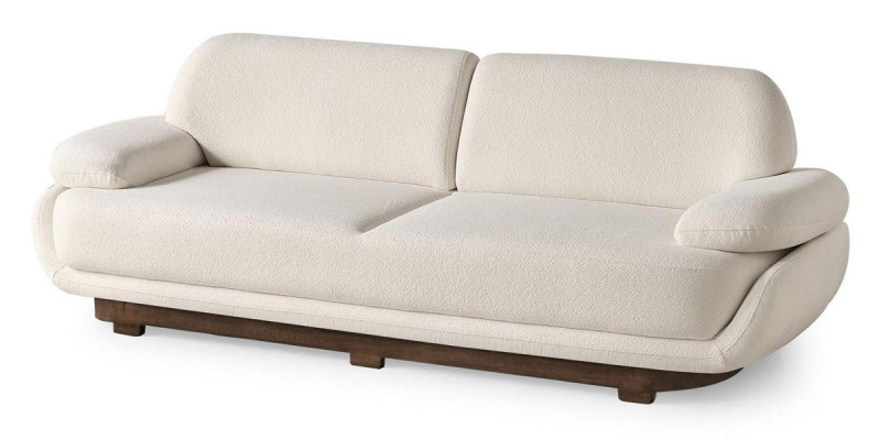Wohnzimmer Sofa 3 Sitzer Design Textil Einrichtung Dreisitzer Sofa Couch Weiß