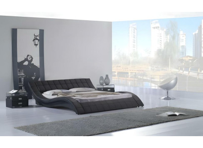 Bett Schwarz Schlafzimmer JV Möbel Liegefläche 180x200 Schlafzimmer Kunstleder