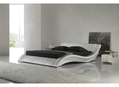 Bett Silber Schlafzimmer JV Möbel Liegefläche 180x200 Schlafzimmer Kunstleder