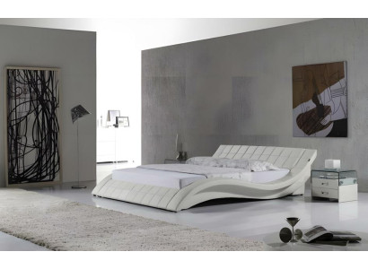 Bett Weiß Schlafzimmer JV Möbel Liegefläche 180x200 Schlafzimmer Kunstleder