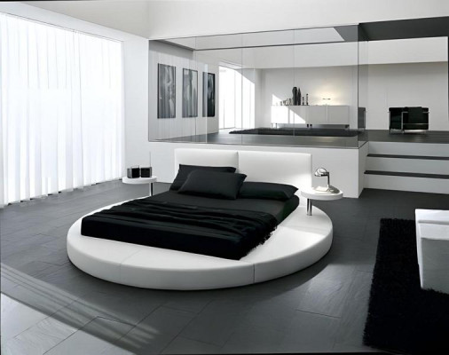 Bett Schlafzimmer Weiß Designer Rund Komplett Doppelbett Hotel Runde Betten