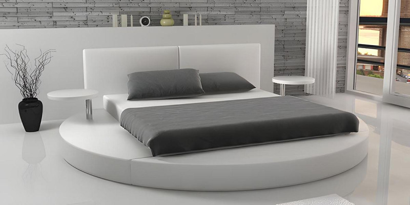 Bett Schlafzimmer Weiß Designer Rund Komplett Doppelbett Hotel Runde Betten