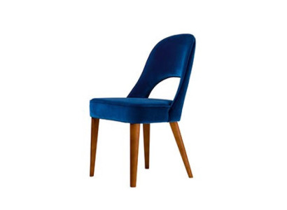 Esszimmerstuhl Stuhl Sessel Sitzer 1 Sitz Clubsessel Stoff Blau Esszimmer Holz
