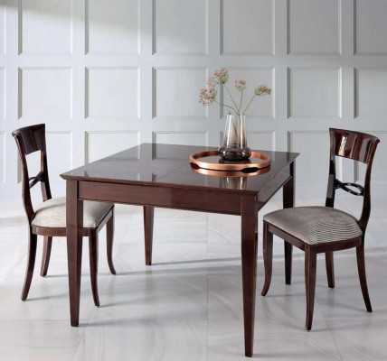Esszimmerstuhl Stuhl Lehnstuhl Esszimmer Stühle Stoff  Holz Luxus Braun Möbel