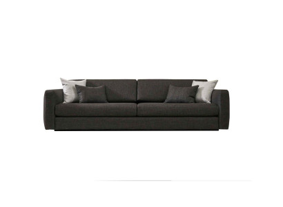 Stoffsofa Dreisitzer Couch Sofa 3 Sitzer Grau Stoff Polstersofa Design