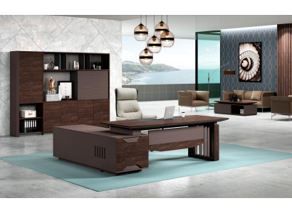 Büro Tisch Bürotisch Arbeitstisch Schreibtisch Büromöbel Holz Braun