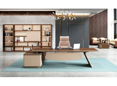 Büro Tisch Bürotisch Arbeitstisch Schreibtisch Büromöbel Holz Braun