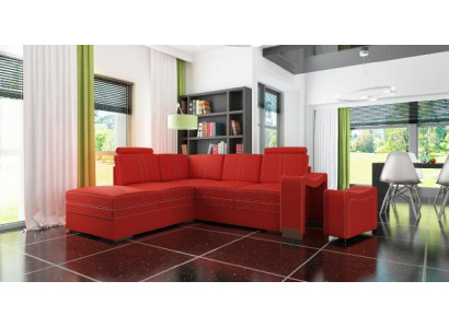 LEDERSOFA BETTKASTEN SCHLAFSOFA LEDERECKCOUCH ECKCOUCH ECKSOFA MIT BETTFUNKTION