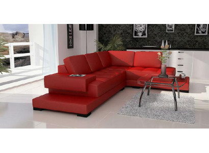 ECKSOFA LEDERSOFA Sofa GARNITUR ECK COUCH WOHNLANDSCHAFT Polster Neu Mod. 3900