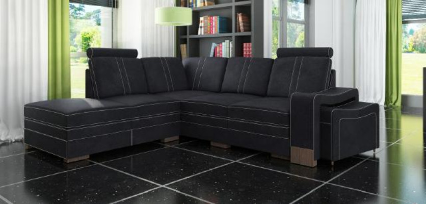 Ecksofa Eckcouch Stoffsofa Bettfunktion  Bettkasten Polster Ecke Sofa Textilsofa