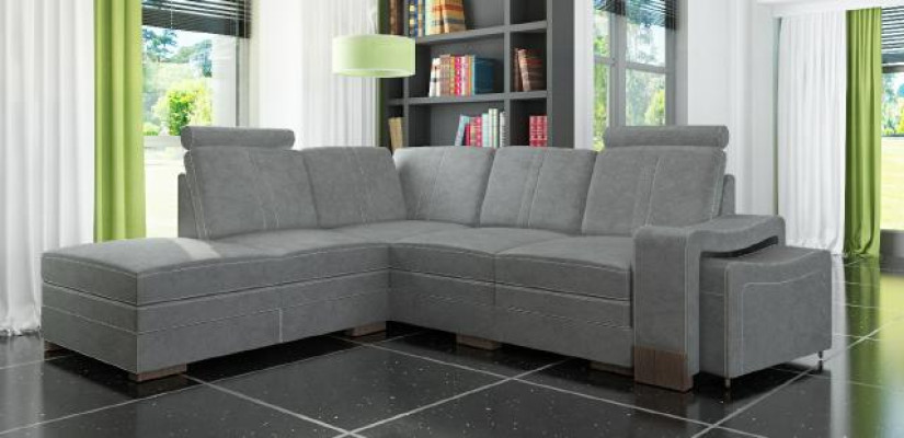 Ecksofa Eckcouch Stoffsofa Bettfunktion  Bettkasten Polster Ecke Sofa Textilsofa