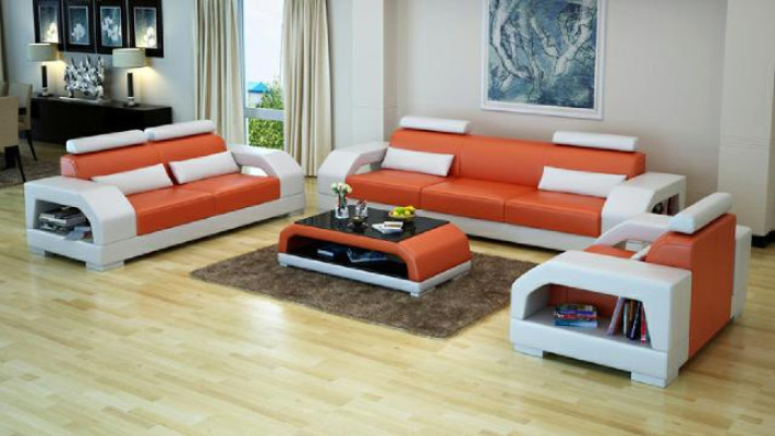 LEDERSOFA 3+2+1 SITZER DESIGNER GARNITUR SOFA COUCH LEDER POLSTER NEU MADE IN EU