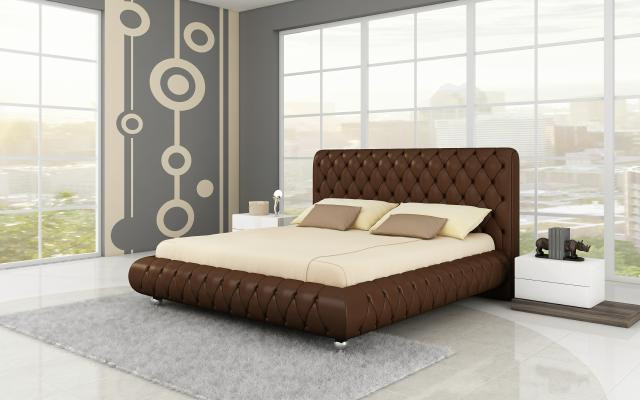Polsterbett Bettten Bett Polster Ehe Leder Textil Designer Doppel XXL Big Barock