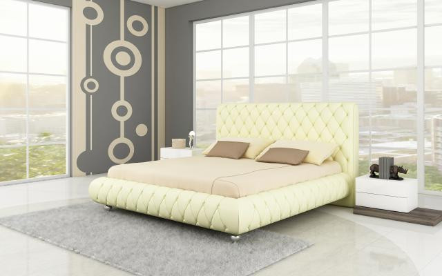 Polsterbett Bettten Bett Polster Ehe Leder Textil Designer Doppel XXL Big Barock