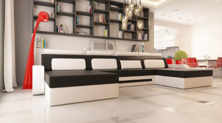 XXL BIG U Form Ecksofa Sofa Couch Polster Garnitur Leder Neu! Wohnlandschaft !!