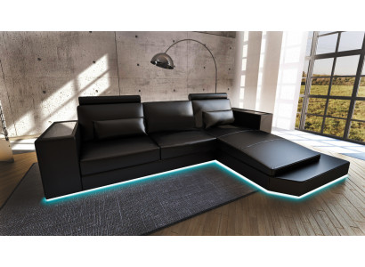 Wohnlandschaft Sofa Couch Polster Ecke Stoff Ecksofa Garnitur Leder Textil Sofas