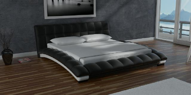 Polsterbett Bettten Bett Polster Ehe Leder Textil Designer Doppel XXL Big Santan