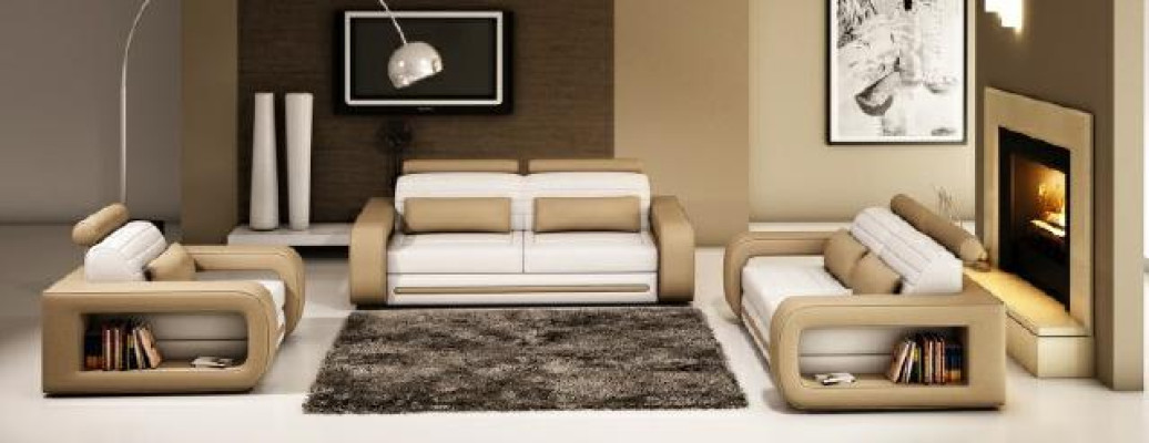LEDERSOFA LEDER SITZER BETTFUKTION MADE IN EU POLSTERGARNITUR SOFAGARNITUR 3+2+1