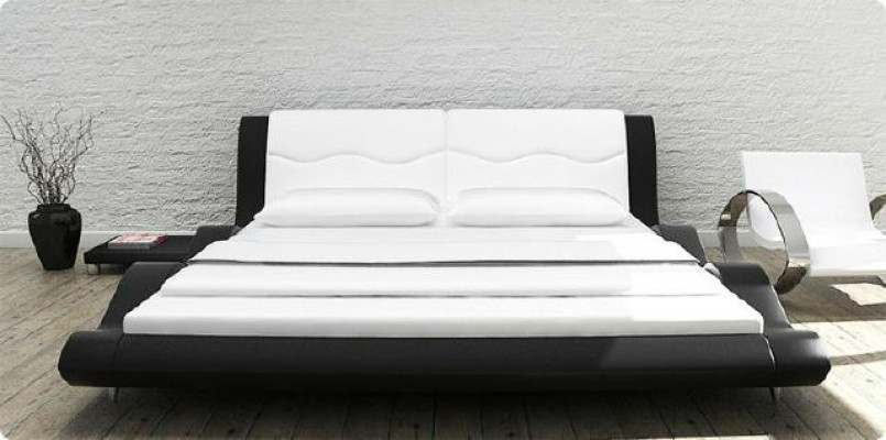 Polsterbett Bettten Bett Polster Ehe Leder Textil Designer Doppel XXL Big Louis