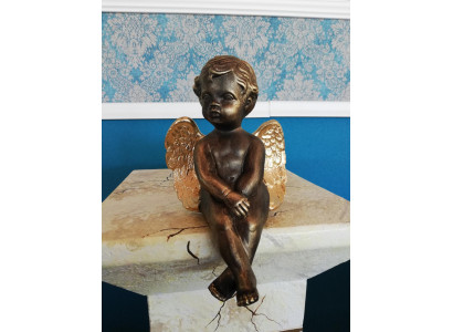 Figur Skulptur Engel Gold Figuren Engels Skulpturen Design Statuen Dekoration