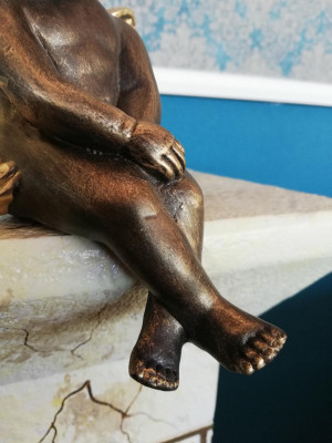 Figur Skulptur Engel Gold Figuren Engels Skulpturen Design Statuen Dekoration