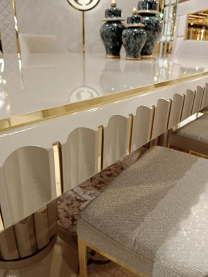 Esszimmer Set Garnitur Tisch 6x Stühle Design Modern Möbel Luxus Esstisch Neu