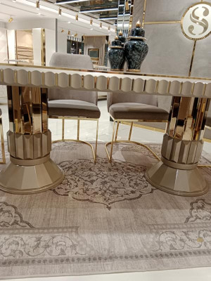 Esszimmer Set Garnitur Tisch 6x Stühle Design Modern Möbel Luxus Esstisch Neu