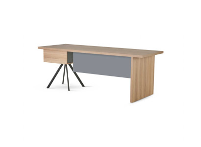 Beige-Grauer Arbeitszimmer Tisch Designer Rechteckiger Bürotisch Möbel