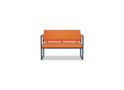 Arbeitszimmer 2-Sitzer Designer Wartezimmer Bank Edle Innen Lederbänke