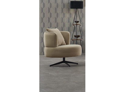 Wohnzimmer Sessel Einsitzer Polstersessel Stoff Luxus Beige Sitzer Möbel