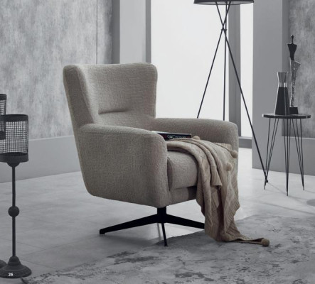 Wohnzimmer Sessel Einsitzer Polstersessel Stoff Beige Sitzer Luxus Möbel