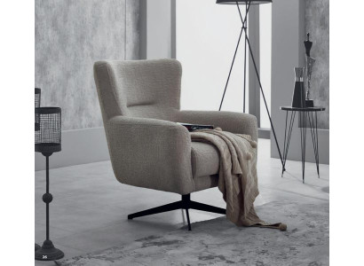 Wohnzimmer Sessel Einsitzer Polstersessel Stoff Beige Sitzer Luxus Möbel
