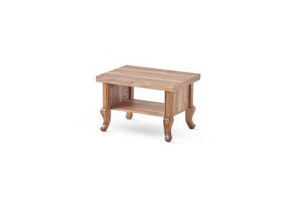 Couchtisch Braun Einlegeboden Regal Rechteckig Klassisch Holz Wohnzimmer