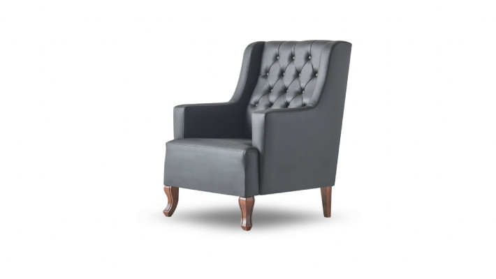 Sitzmöbel Schwarz Set 2-Sitzer Sessel Couchtisch Chesterfield Komplett