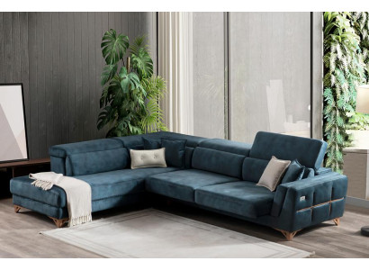 Ecksofa Sofa L-Form Ledersofa Couch Wohnlandschaft Garnitur Moderne Sofas
