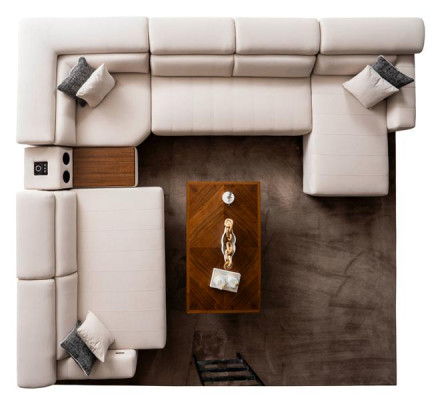 Ecksofa Stoff U-Form Bettfunktion Couch Design Polster Textil  Eck Modern