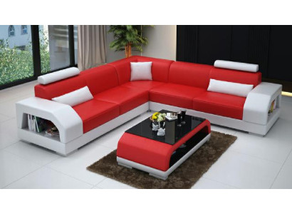 DESIGN LEDERSOFA XXL GARNITUR LEDER GARNITUR ECKCOUCH ECKSOFA NEU WOHNLANDSCHAFT