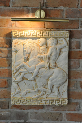 Alexander der Große Wandrelief Antik Relief Wand Gemälde Bild Handarbeit Pferd