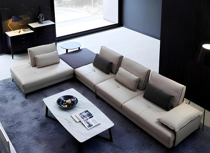 Design Sofa Ecksofa Couch Polster Eckgarnitur Couchen Leder Wohnlandschaft Neu