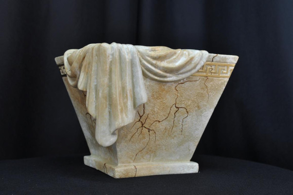 Design Vasen Vase Dekoration Deko XXL Vase mit Schärpe 27,5 cm Pokal Medusa Neu