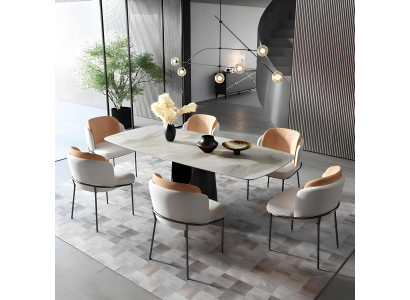 Esszimmer Marmor Tische Essgruppe Set Stuhl Gruppe Neu Tisch Design Stühle 7tlg