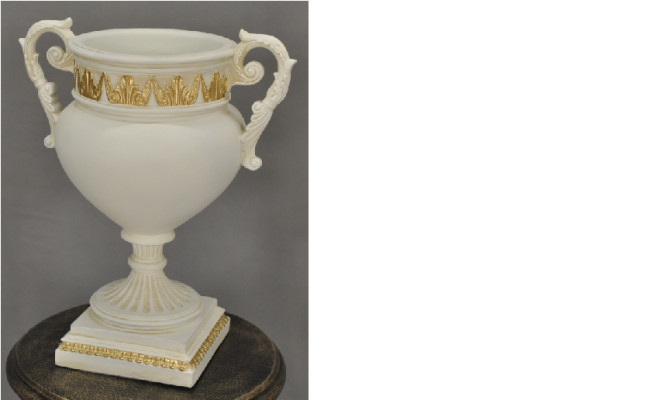XXL Vase Tisch Dekoration Deko Vasen Antik Stil Skulptur Figur Kelch Rom 49cm
