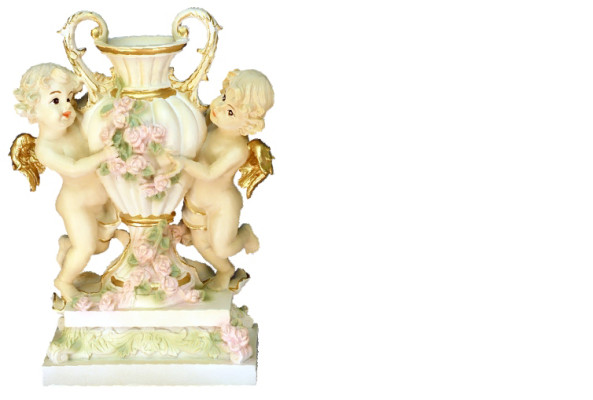 XXL Vase Tisch Dekoration Deko Vasen Antik Stil Skulptur Figur Kelch Engel Neu