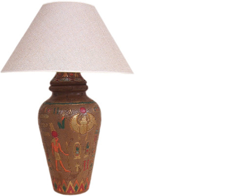 Design Leuchten Lampe Ägyptische Vase Lampenschirm Dekolampe Beleuchtung  6811