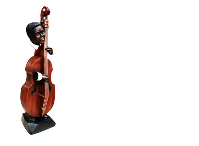 Design Kontrabaß Geist Figur Statue Skulptur Figuren Skulpturen Dekoration 4026