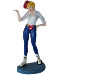 Design Kellnerin USA Rollschuhe Figur Statue Skulptur Figuren Skulpturen 60er
