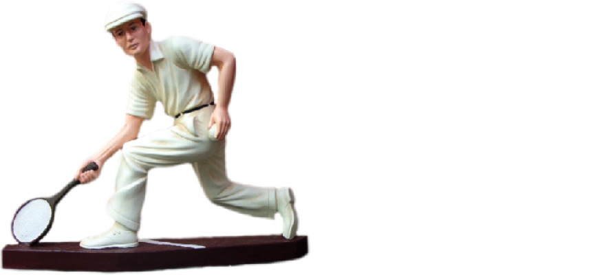 Design Tennisspieler Figur Statue Skulptur Figuren Skulpturen Dekoration  7680
