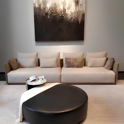 XXL Big Sofa Sechssitzer Stoff Couch Luxus Design Couchen 6 Sitzplatz Textil Neu