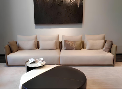 XXL Big Sofa Sechssitzer Stoff Couch Luxus Design Couchen 6 Sitzplatz Textil Neu